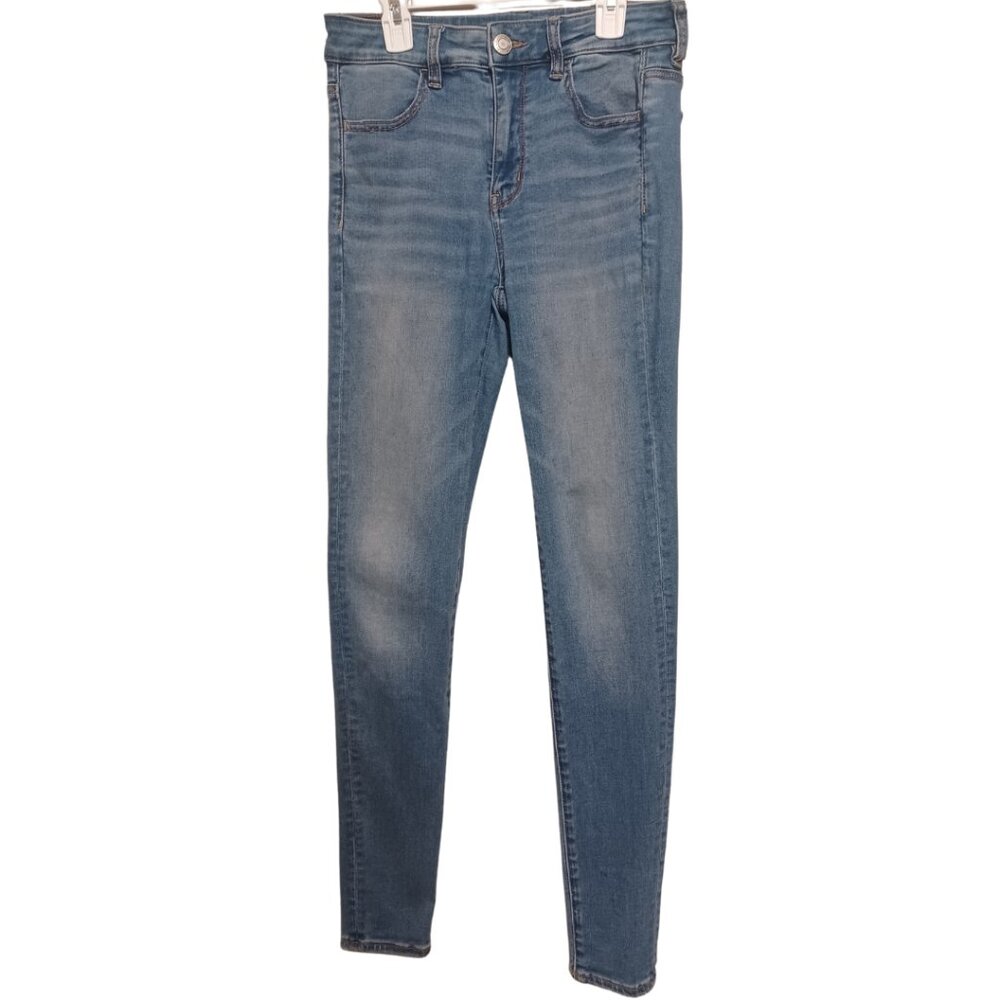 American Eagle High Level Stretch Light Wash Skinny Jeans Size 6